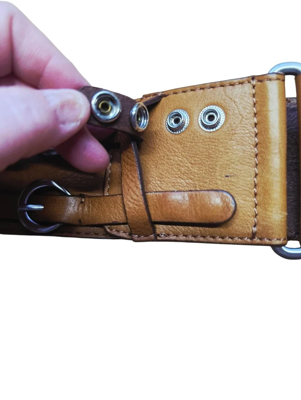 Brown Woven Leather Belt 36-40